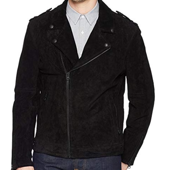 NWT! Blanknyc Men's Suede Moto Jacket  Pitch Black - Picture 4 of 7